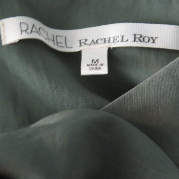 RACHEL Rachel Roy Silky Bow Front Olive Tank Top - Picture 6 of 6